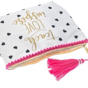Teacher PolkaDot Heart Zipper Pouch